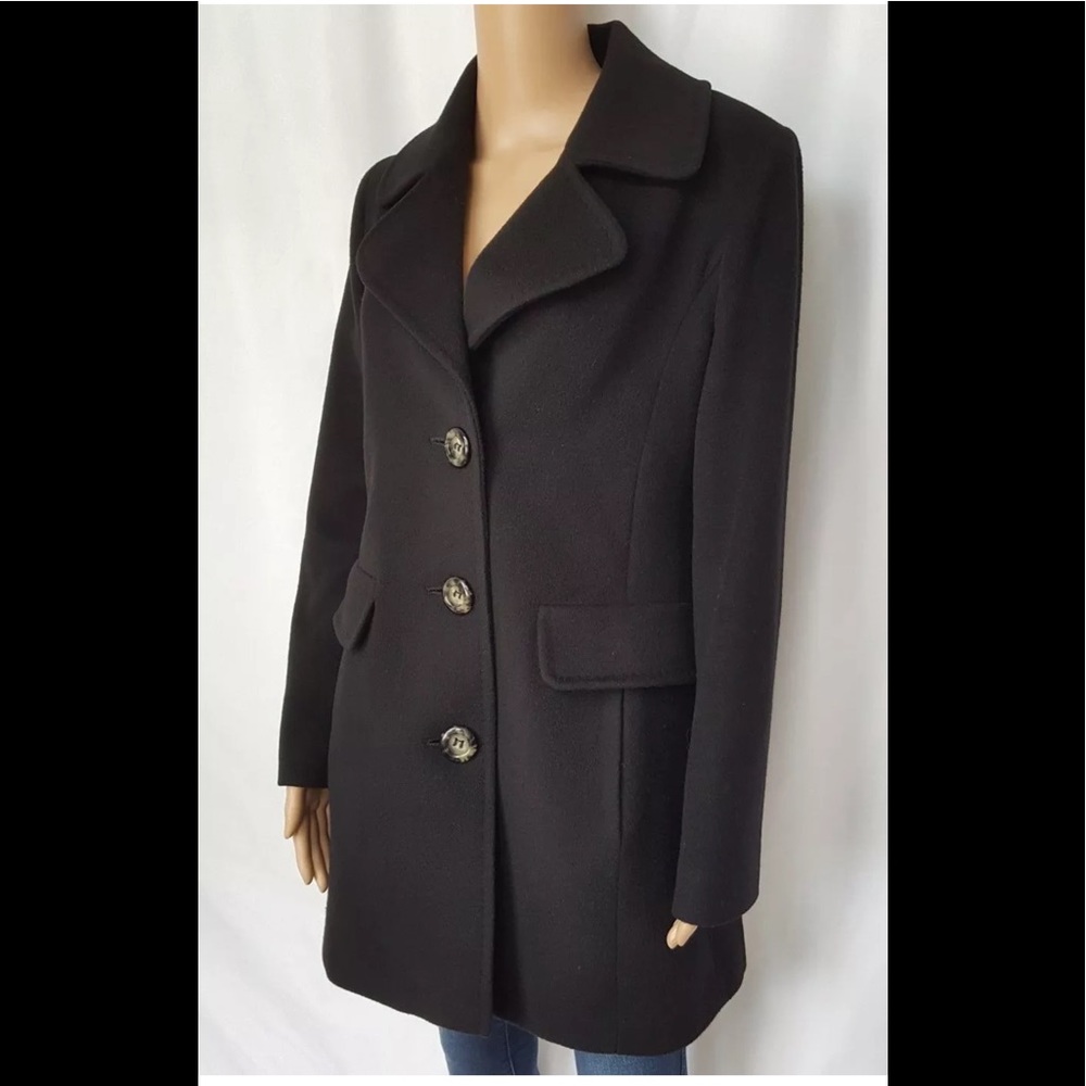 ⭐️SOLD⭐️Fleurette Half Cashmere/Wool Pea Coat - Picture 3 of 8